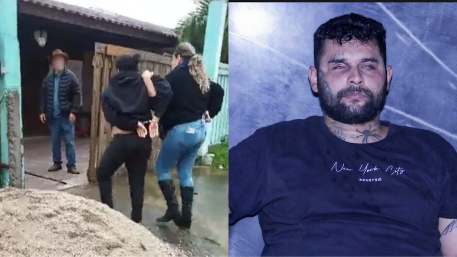 Sônia, que jogou soda cáustica em Leandro o deixando cego, foi presa em Curitiba / Divulgação/PCPR/Marco Codignola