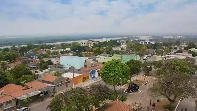 Vista aérea da cidade de Ladário (Foto: Divulgação) 