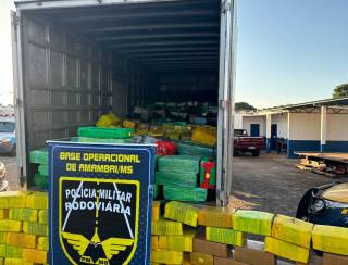 Amambai: Polícia Militar Rodoviária apreendeu 10 toneladas de droga em um caminhão