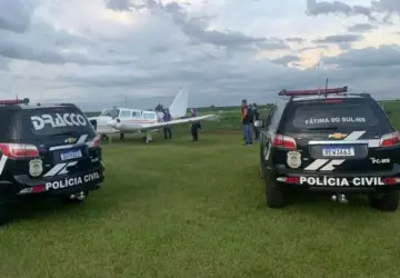 Dracco foi acionado, apreendeu a aeronave e prendeu o piloto em Mato Grosso do Sul - (Foto: Divulgação)